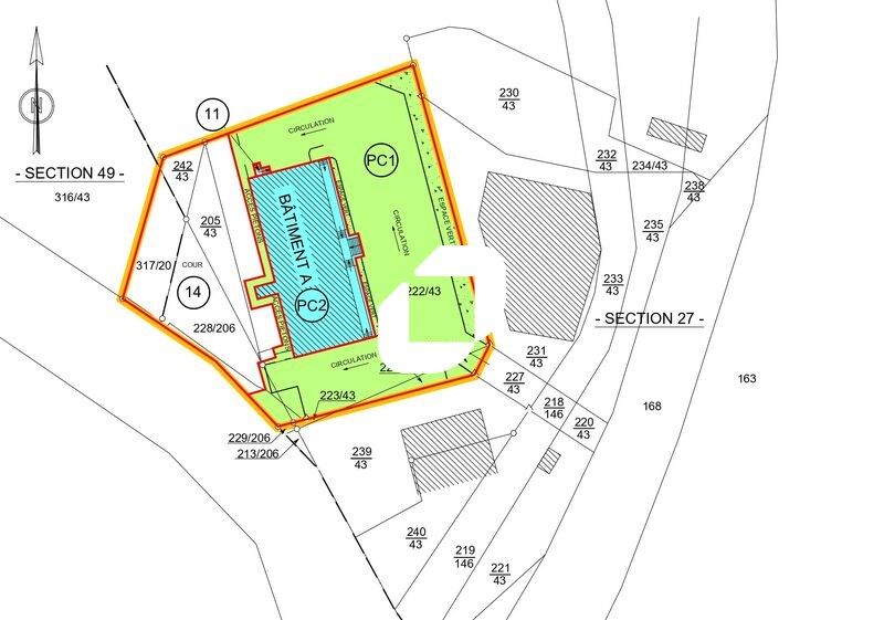 Vente bureaux 1464 m² non divisibles