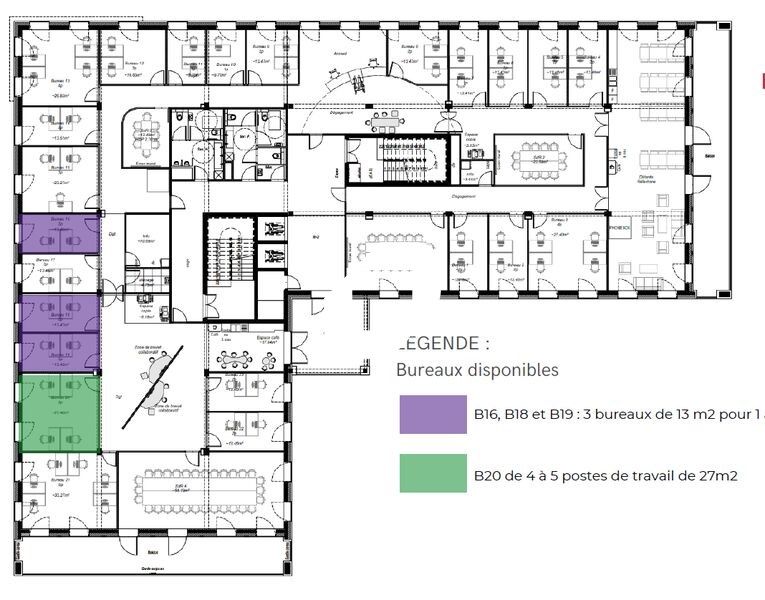 Bureaux fermé Coworking bureaux 195 m² divisibles à partir de 13 m²