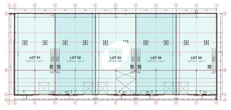 Location entrepots 374 m² non divisibles