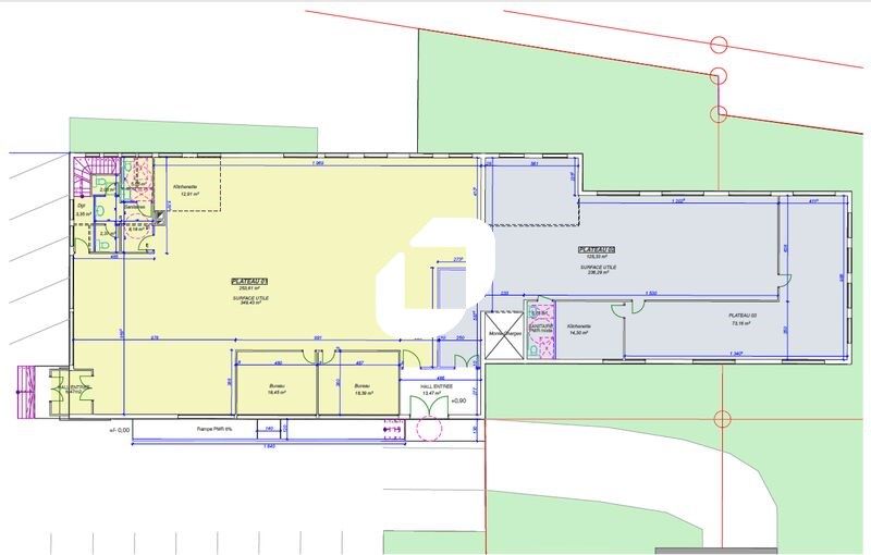 Vente entrepots 1200 m² non divisibles