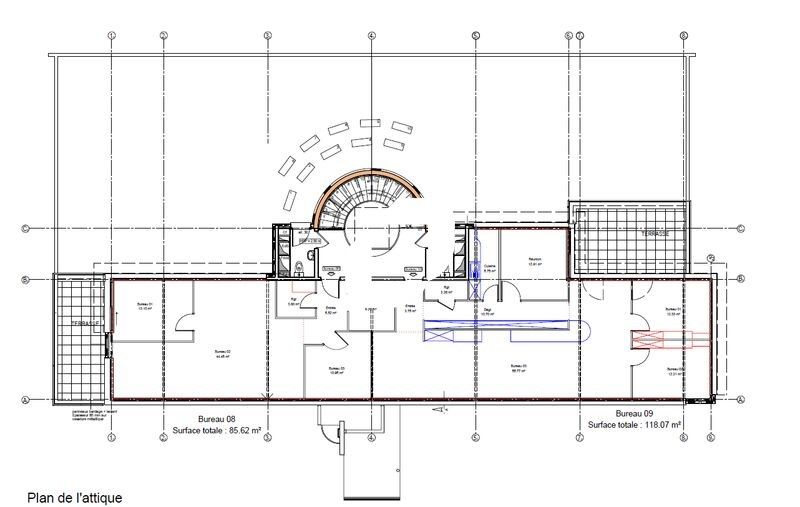 Vente bureaux 1176 m² divisibles à partir de 83 m²