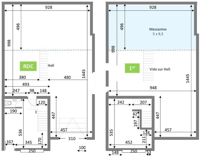 Location entrepots 204 m² non divisibles