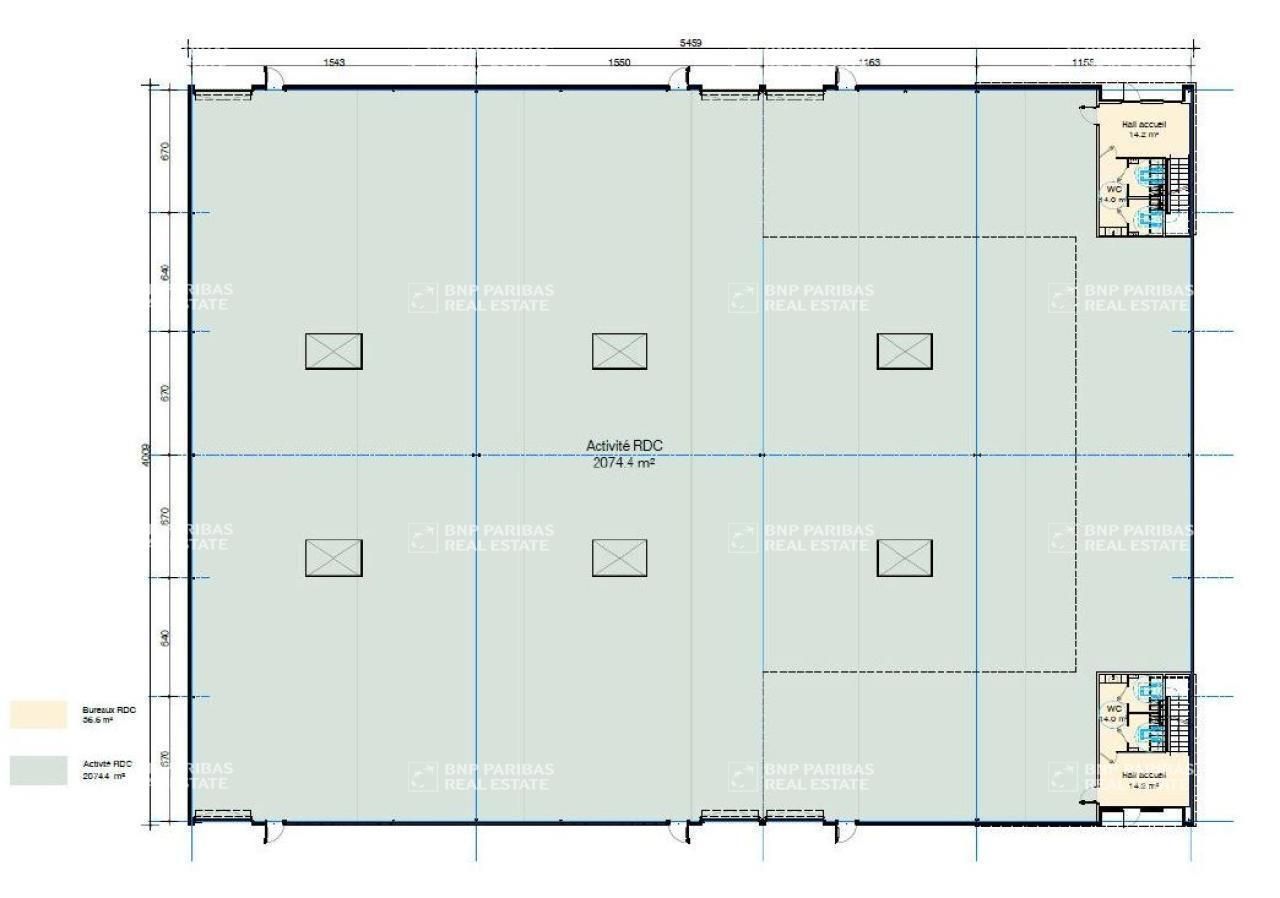 2616 m² pour ce activité en location à Pessac