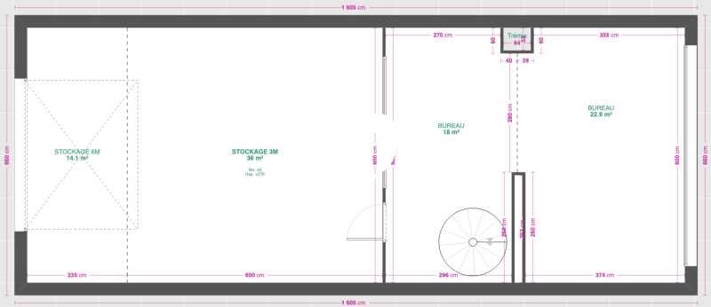 Vente entrepots 140 m² non divisibles