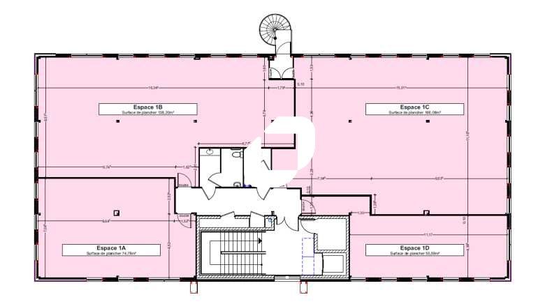 Vente bureaux 389 m² divisibles à partir de 166 m²