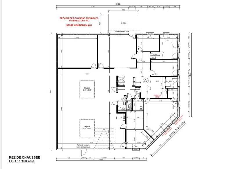 Location bureaux 130 m² non divisibles