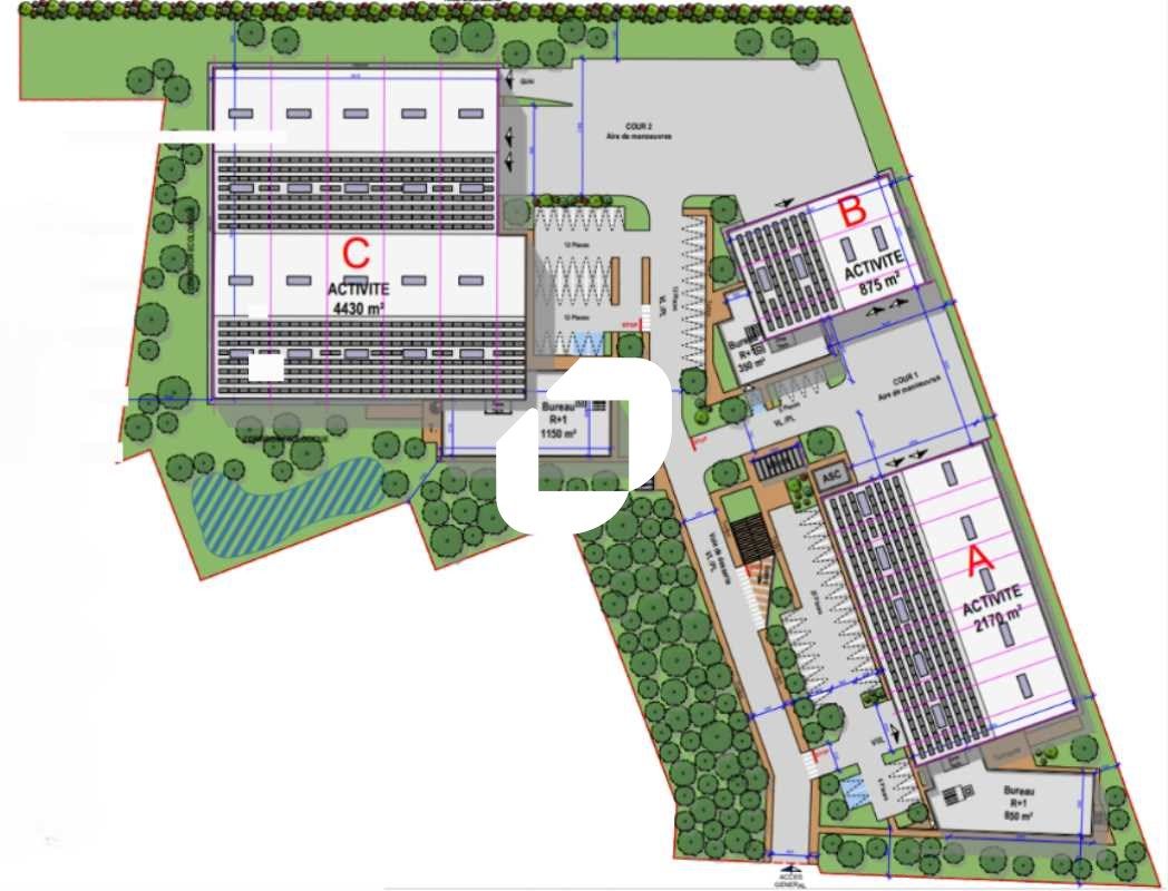 Location entrepots 9537 m² divisibles à partir de 983 m²