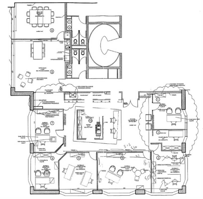 Location bureaux 140 m² non divisibles