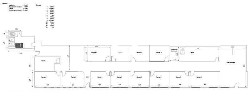 Location bureaux 491 m² divisibles à partir de 213 m²
