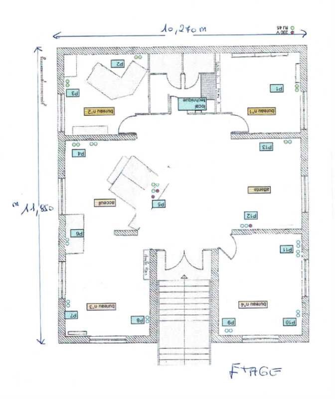 Location bureaux 110 m² non divisibles