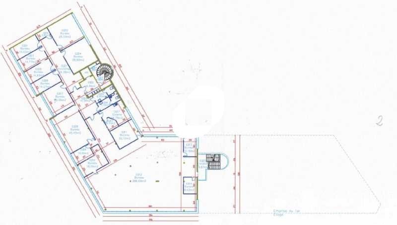 Location bureaux 899 m² divisibles à partir de 215 m²