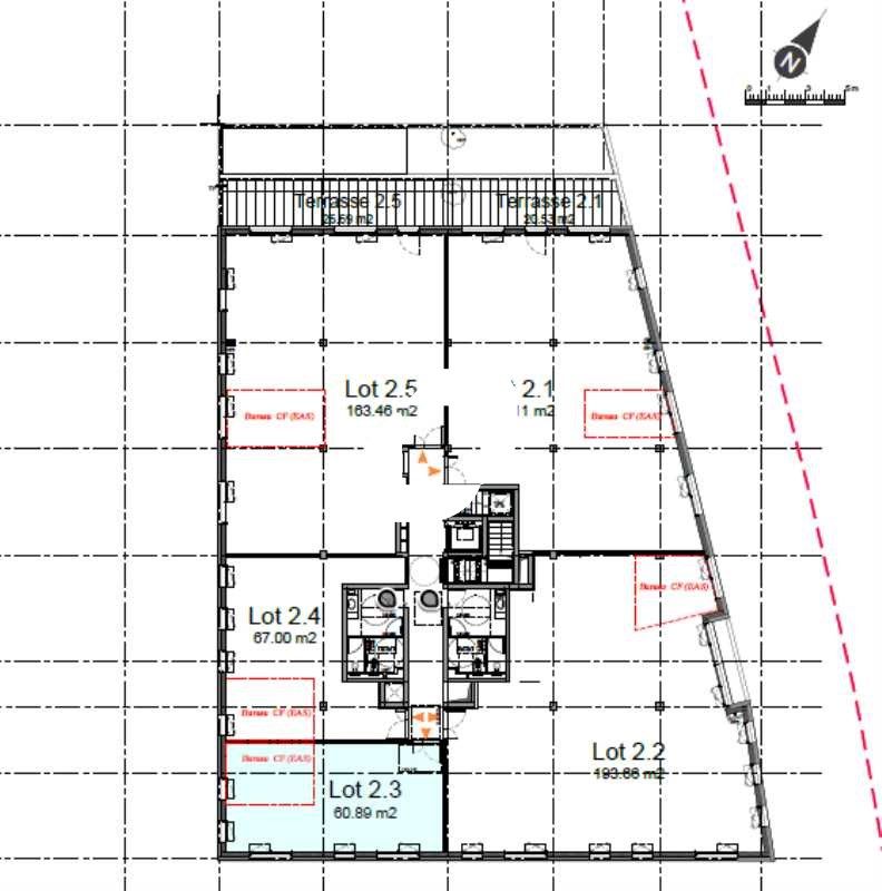 Vente bureaux 534 m² divisibles à partir de 70 m²