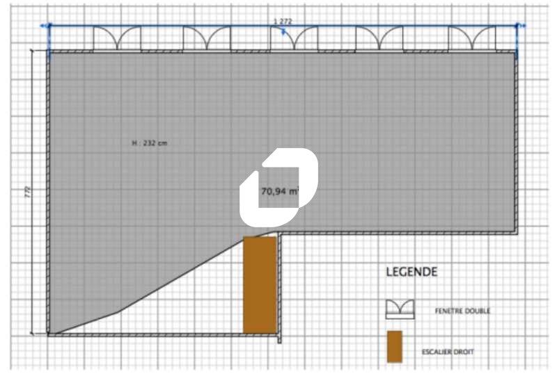 Vente bureaux 96 m² non divisibles