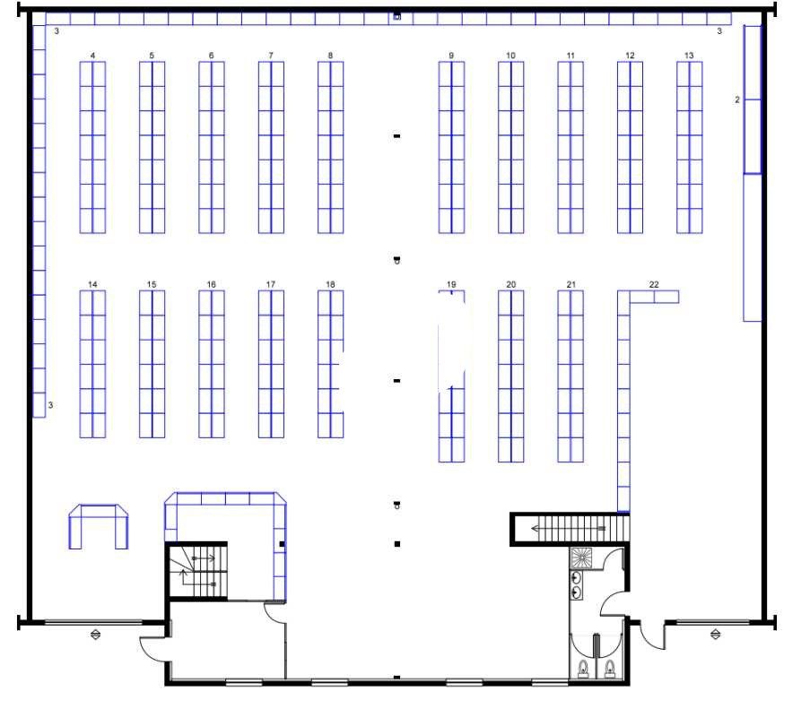 Location entrepots 1034 m² non divisibles