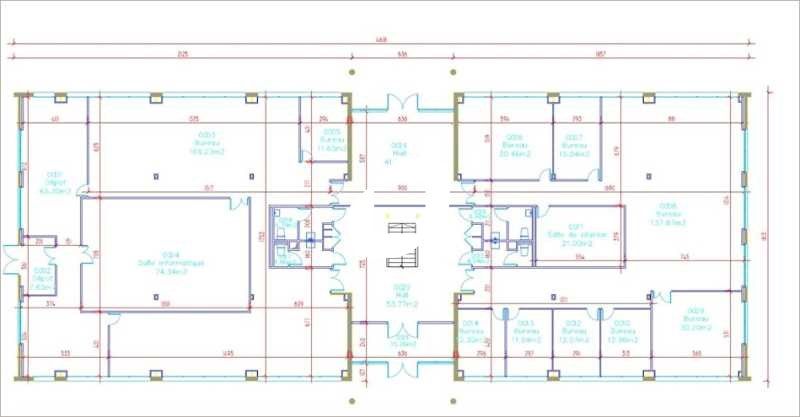 Location bureaux 2000 m² divisibles à partir de 187 m²