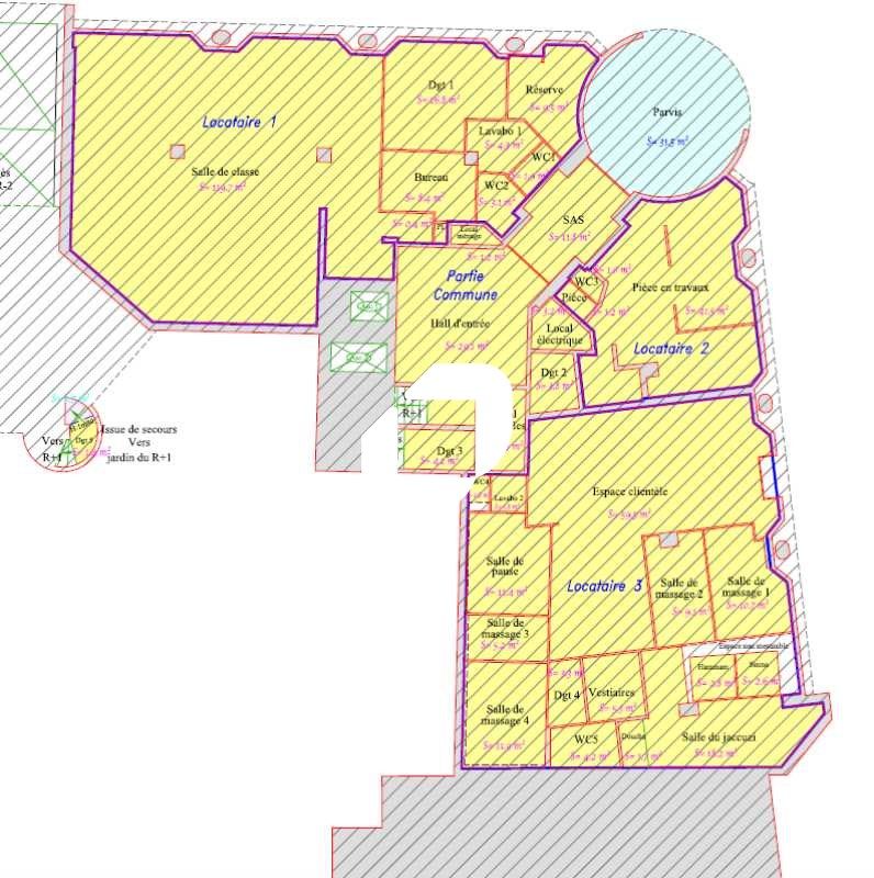 Location bureaux 2130 m² divisibles à partir de 90 m²