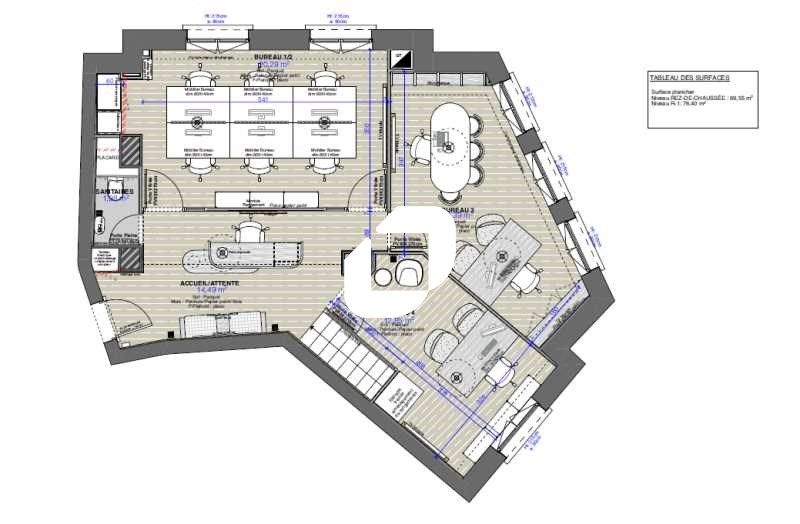 Location bureaux 37 m² non divisibles
