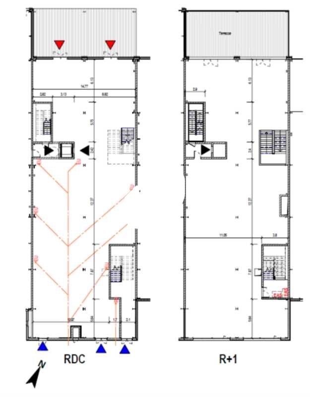 Vente fonds de commerce 1046 m² divisibles à partir de 522 m²