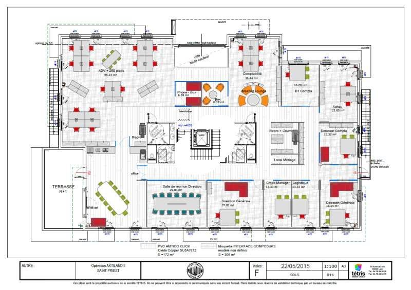 Location bureaux 1065 m² divisibles à partir de 511 m²