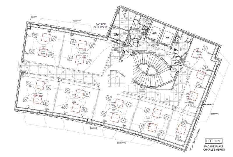 Location bureaux 513 m² non divisibles