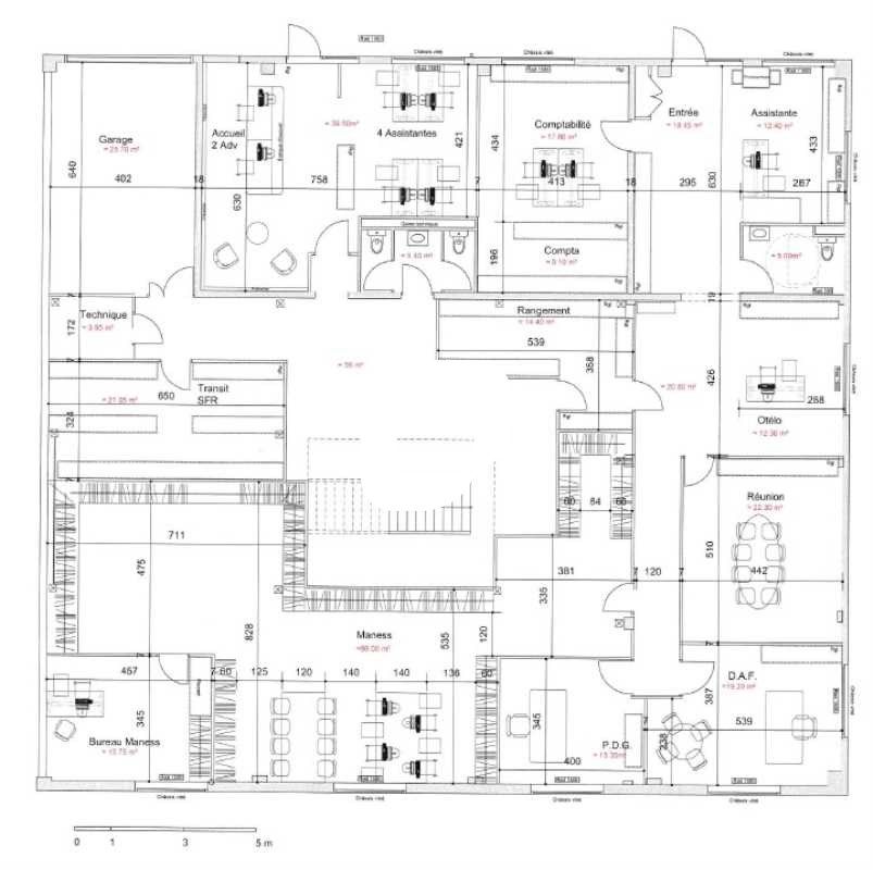 Location bureaux 798 m² non divisibles