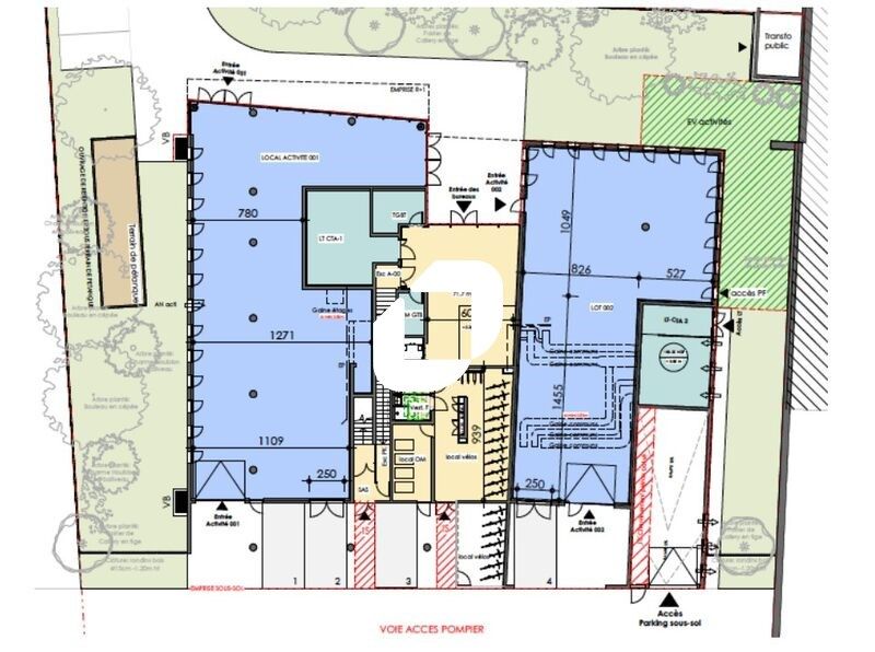 Vente bureaux 825 m² divisibles à partir de 239 m²