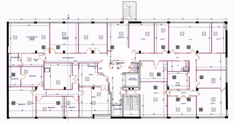 Location bureaux 599 m² non divisibles