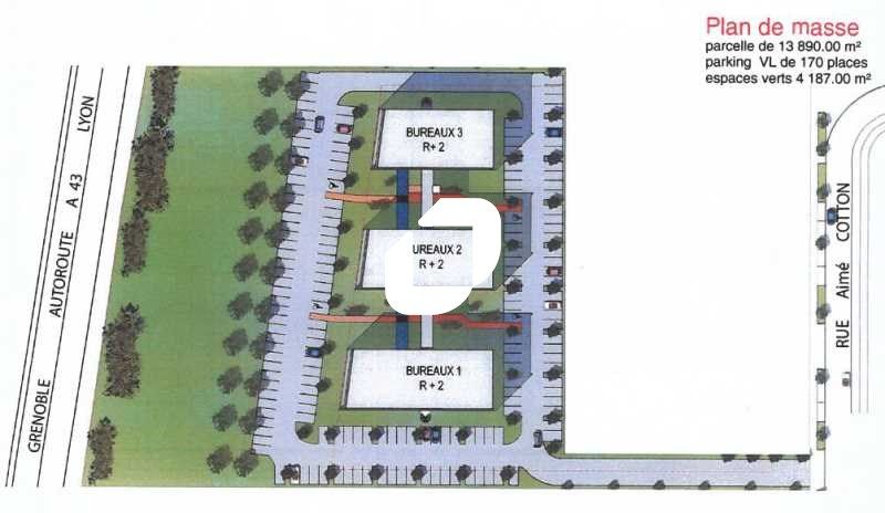 Location bureaux 2126 m² divisibles à partir de 133 m²