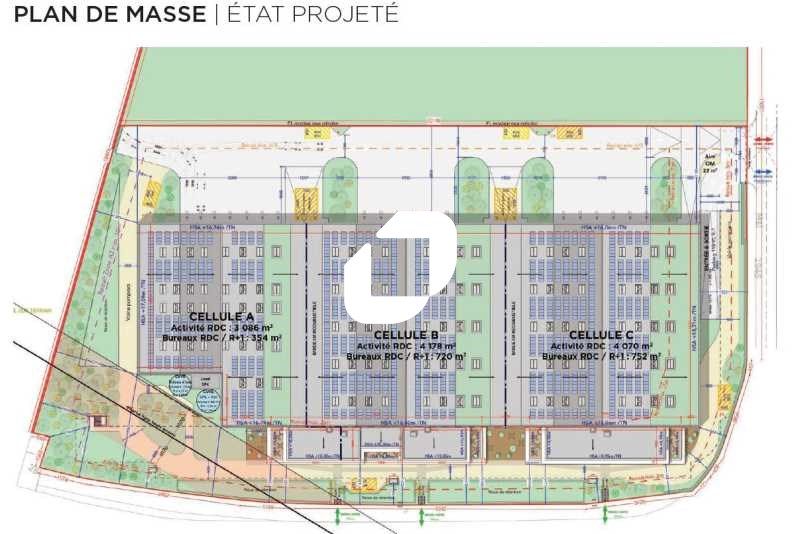 Location entrepots 13160 m² divisibles à partir de 3440 m²