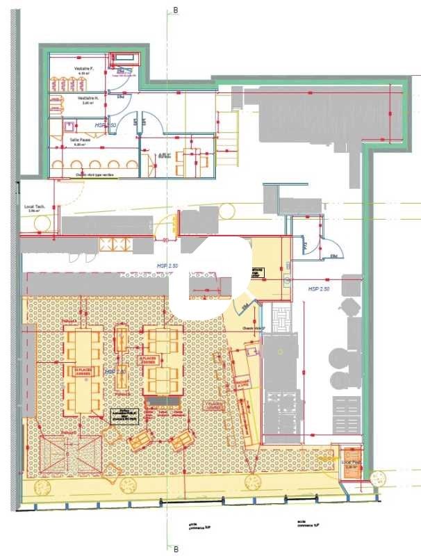 Location locaux commerciaux 274 m² non divisibles