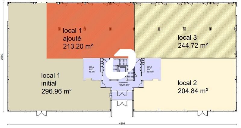 Location bureaux 932 m² divisibles à partir de 207 m²