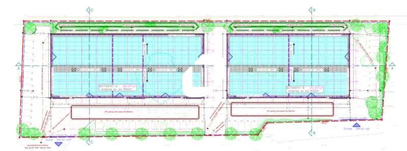 Vente entrepots 1466 m² divisibles à partir de 714 m²