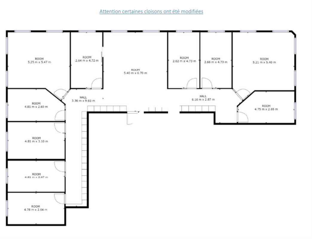 Location bureaux 461 m² divisibles à partir de 230 m²