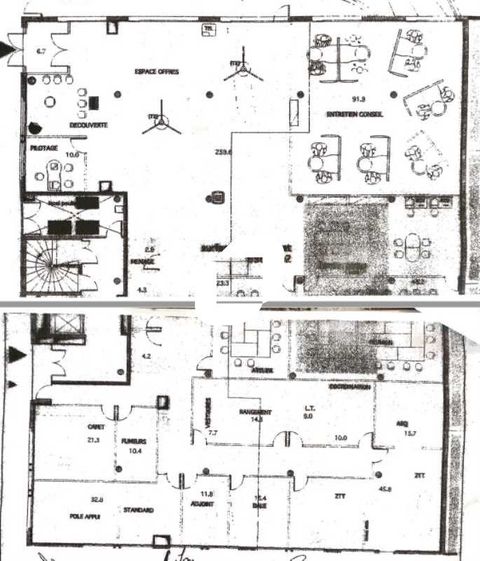 Location bureaux 650 m² non divisibles