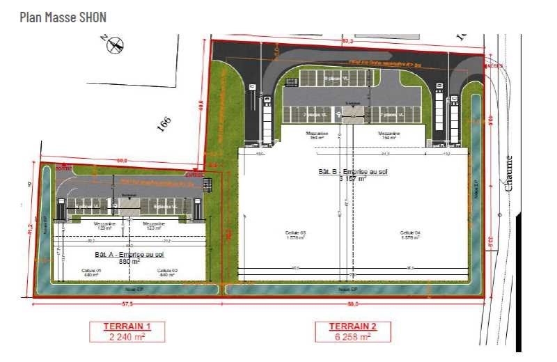 Location entrepots 3860 m² divisibles à partir de 524 m²