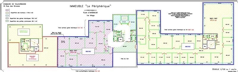 Location bureaux 710 m² divisibles à partir de 100 m²