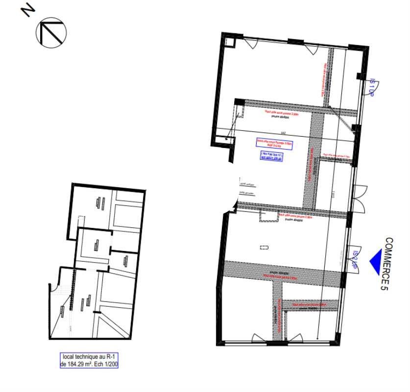 Location bureaux 159 m² non divisibles