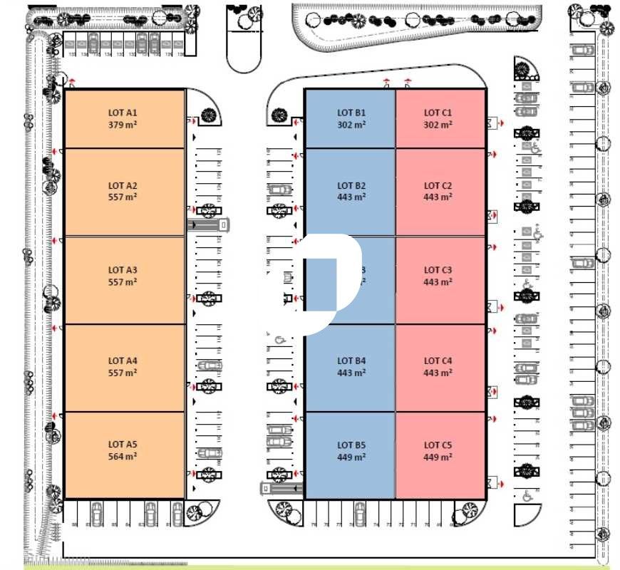 Vente entrepots 2651 m² divisibles à partir de 424 m²