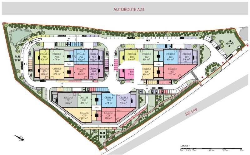 Vente entrepots 5439 m² divisibles à partir de 474 m²