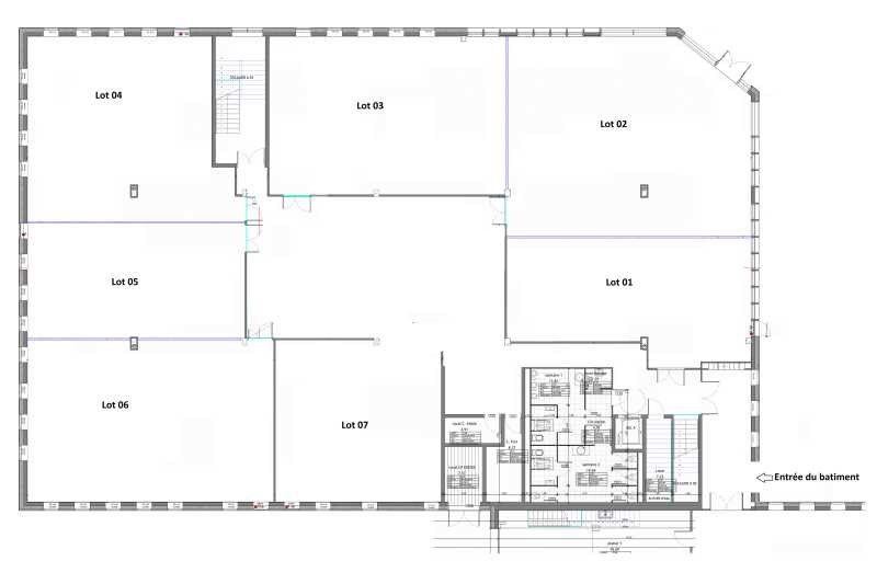 Location bureaux 1584 m² divisibles à partir de 95 m²