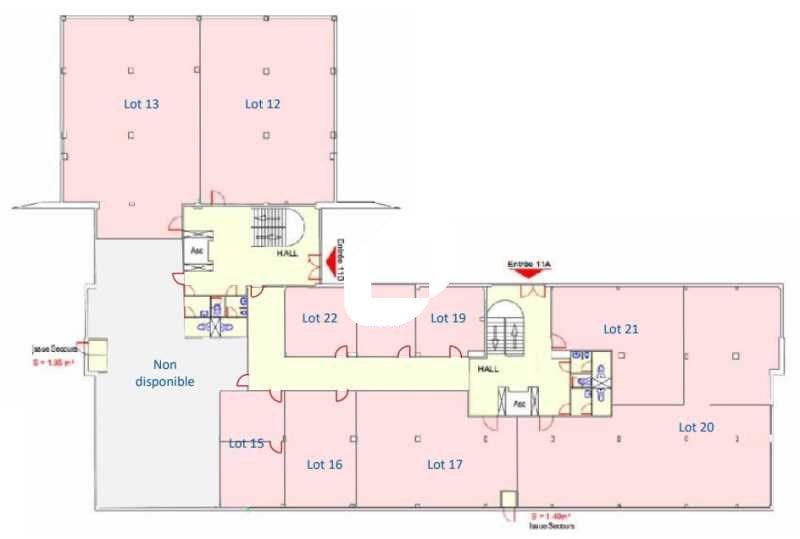 Location bureaux 2260 m² divisibles à partir de 50 m²