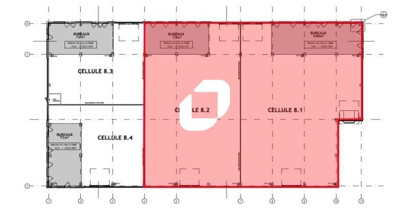 Location entrepots 1406 m² divisibles à partir de 644 m²