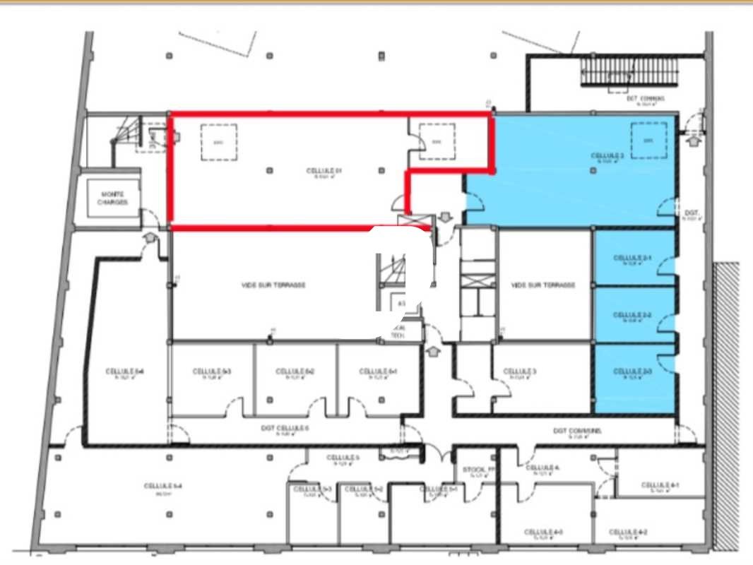 Location bureaux 72 m² non divisibles