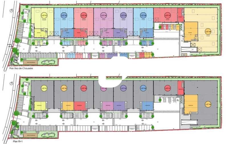 Location entrepots 554 m² non divisibles