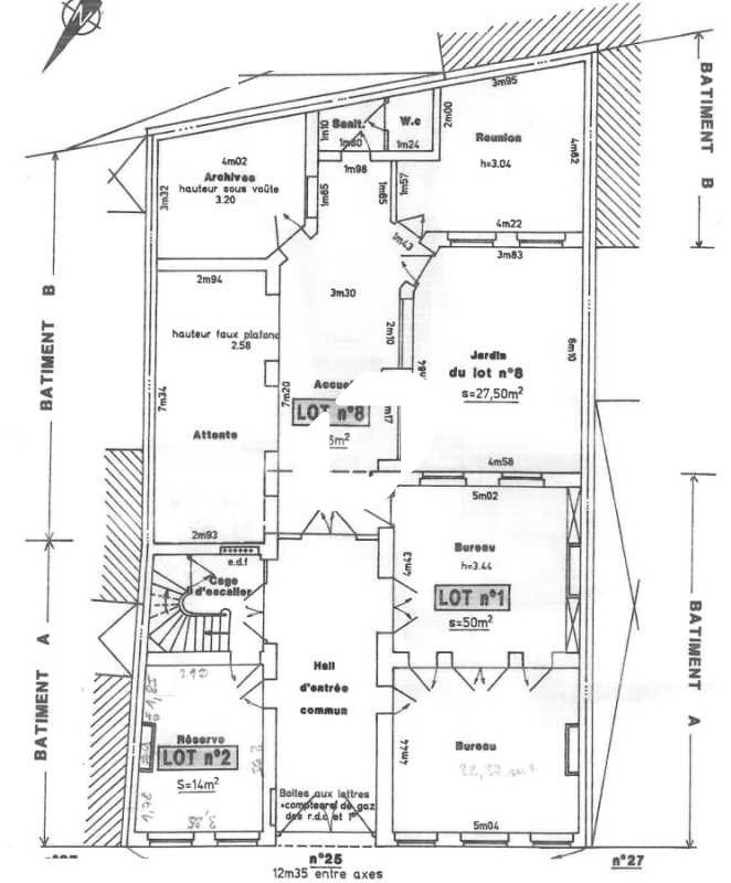 Location bureaux 130 m² non divisibles