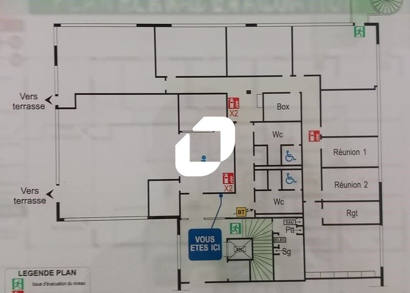 Location bureaux 500 m² non divisibles