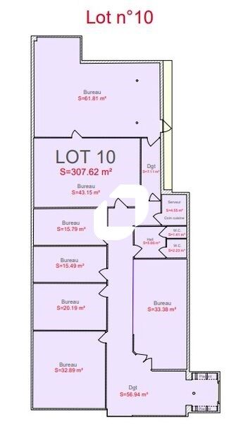 Vente bureaux 2232 m² divisibles à partir de 228 m²