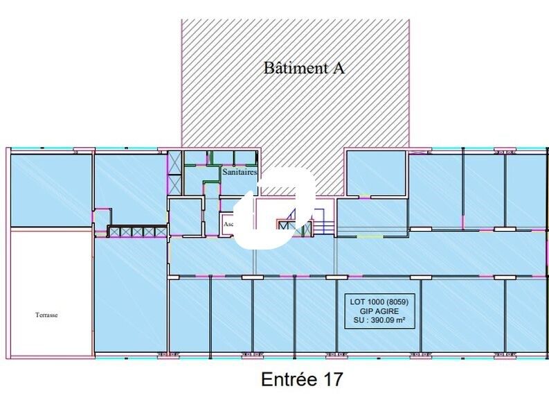 Vente bureaux 390 m² non divisibles