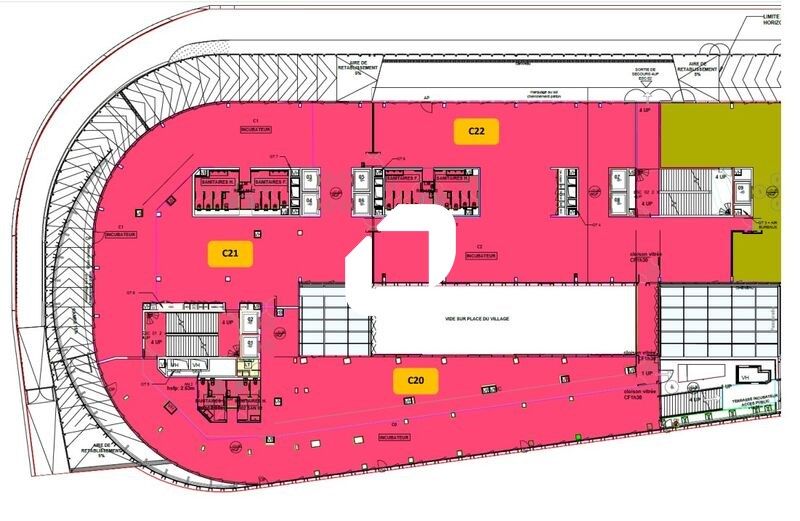 Location bureaux 749 m² non divisibles