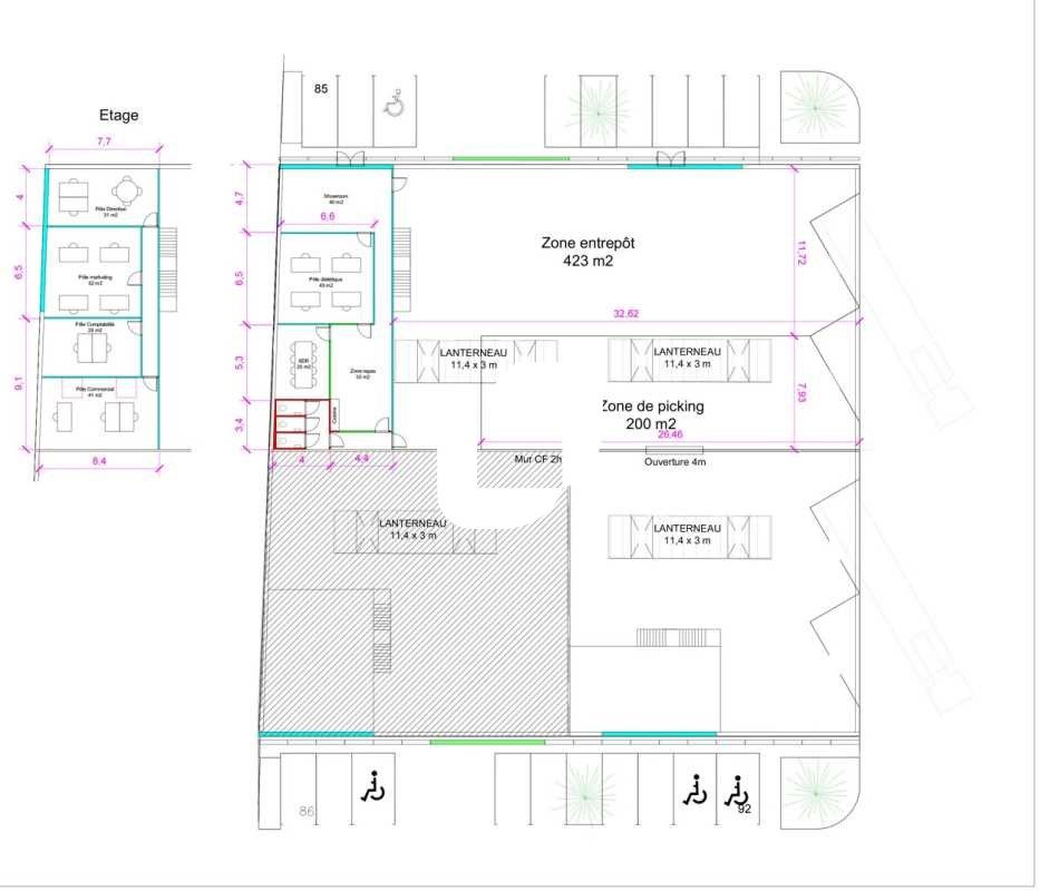 Location entrepots 2397 m² divisibles à partir de 650 m²